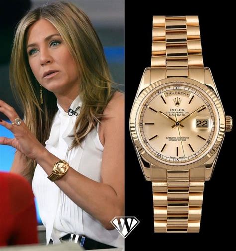 what size rolex does jennifer aniston wear|Jennifer Aniston gold watch.